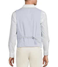 Cremieux Blue Label Seersucker Stripe V-Neck Button Front Vest