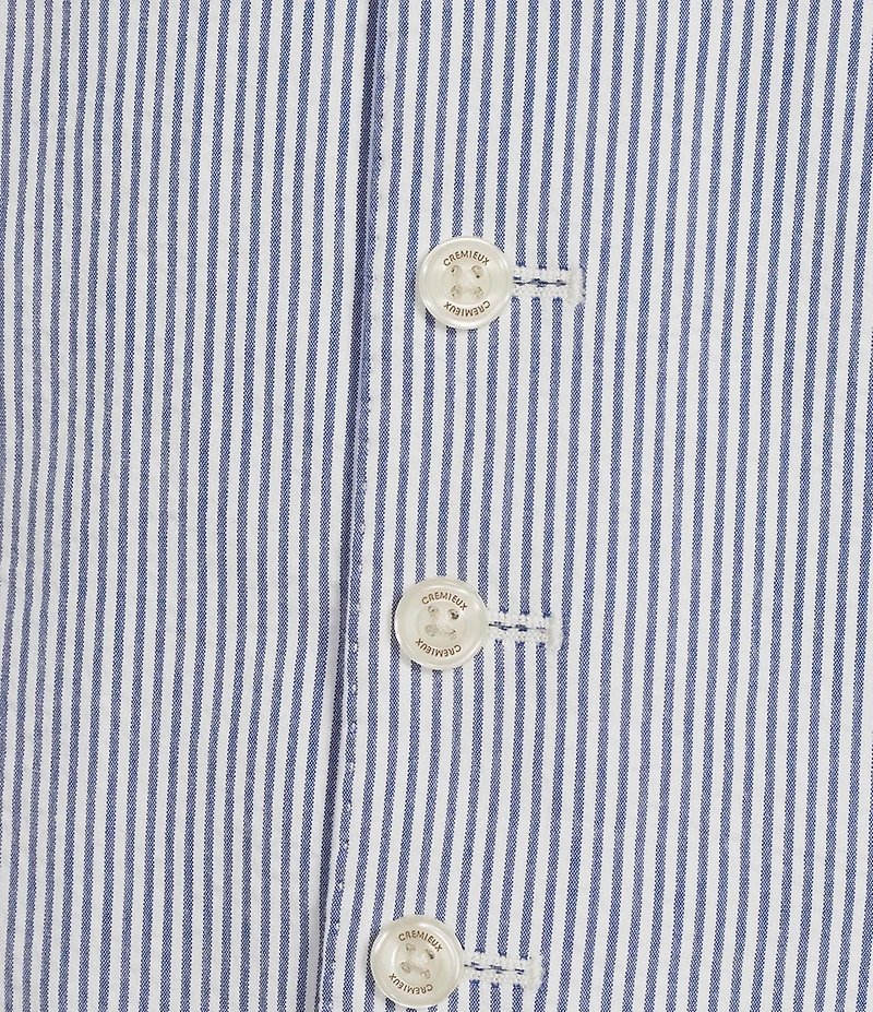 Cremieux Blue Label Seersucker Stripe V-Neck Button Front Vest