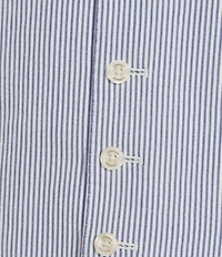 Cremieux Blue Label Seersucker Stripe V-Neck Button Front Vest