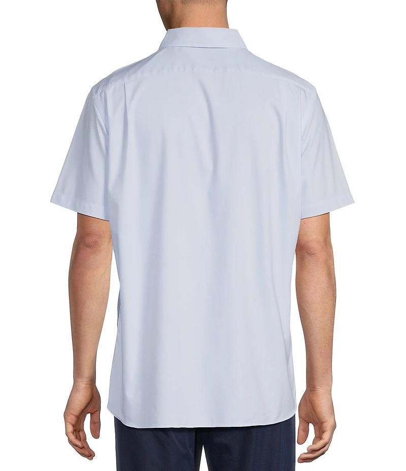 Cremieux Blue Label Short Sleeve Button Down Performance BRRR Solid Woven Shirt