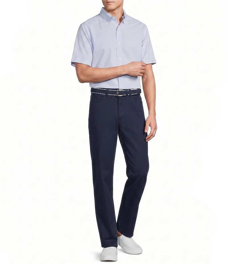 Cremieux Blue Label Short Sleeve Button Down Performance BRRR Solid Woven Shirt