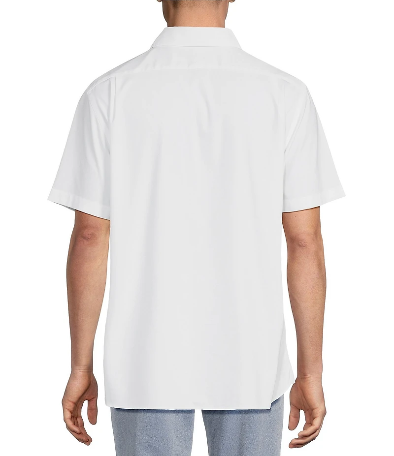 Cremieux Blue Label Short Sleeve Button Down Performance BRRR Solid Woven Shirt