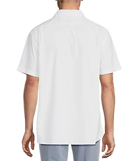 Cremieux Blue Label Short Sleeve Button Down Performance BRRR Solid Woven Shirt