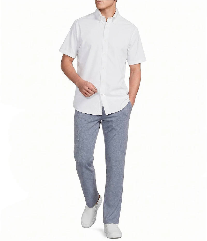 Cremieux Blue Label Short Sleeve Button Down Performance BRRR Solid Woven Shirt