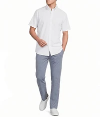 Cremieux Blue Label Short Sleeve Button Down Performance BRRR Solid Woven Shirt