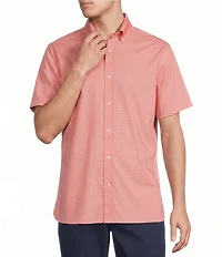 Cremieux Blue Label Short Sleeve Button Down Performance BRRR Solid Woven Shirt