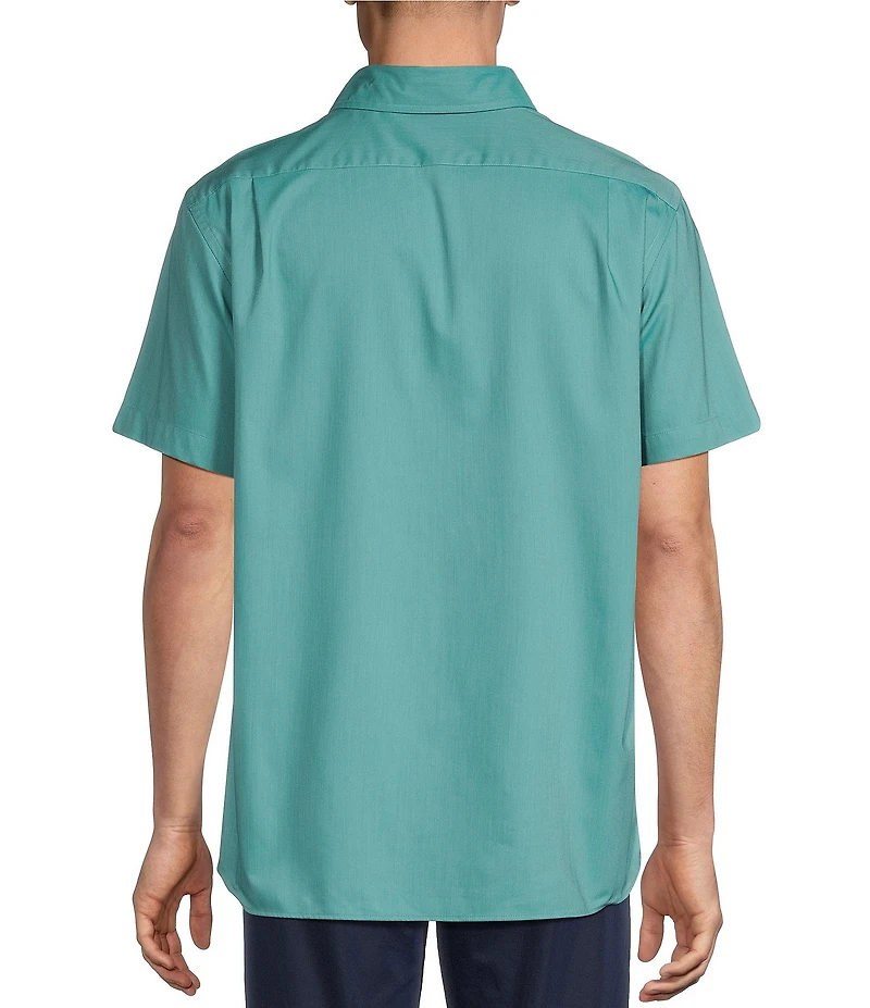 Cremieux Blue Label Short Sleeve Button Down Performance BRRR Solid Woven Shirt
