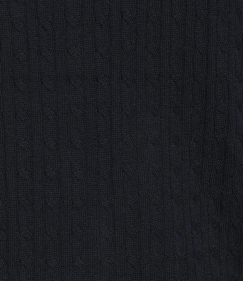 Cremieux Blue Label Short Sleeve Cable Polo Sweater