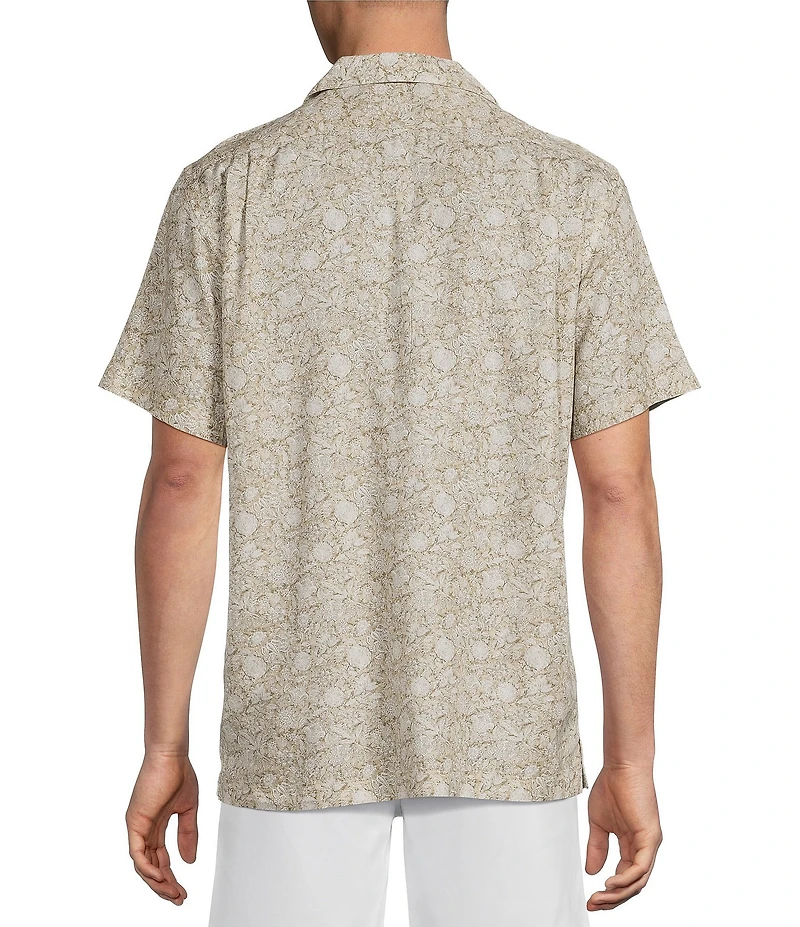 Cremieux Blue Label Short Sleeve Camp Leaf Floral Woven Shirt