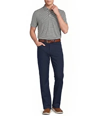 Cremieux Blue Label Performance Stretch Stripe Short Sleeve Polo