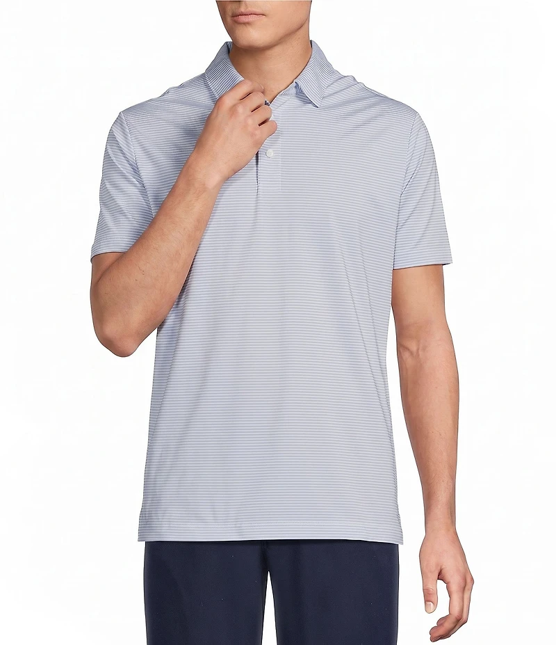 Cremieux Blue Label Performance Stretch Stripe Short Sleeve Polo