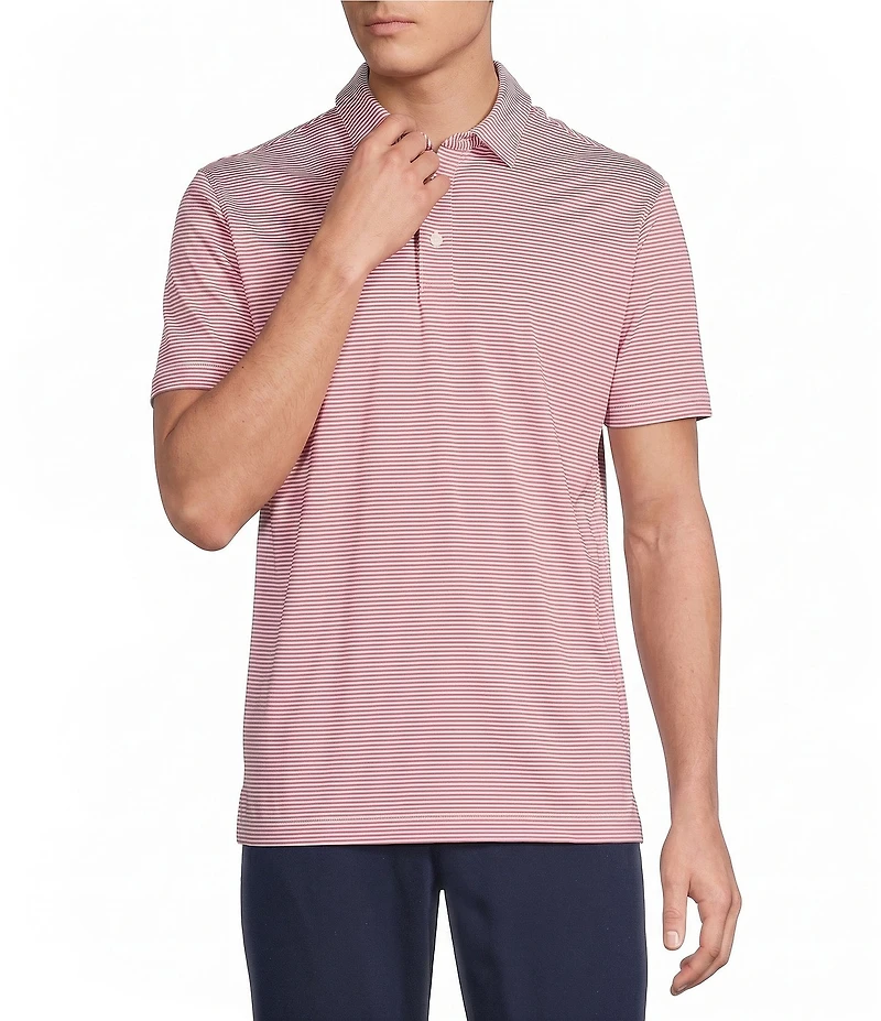 Cremieux Blue Label Performance Stretch Stripe Short Sleeve Polo