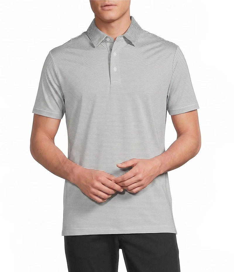 Cremieux Blue Label Performance Stretch Stripe Short Sleeve Polo
