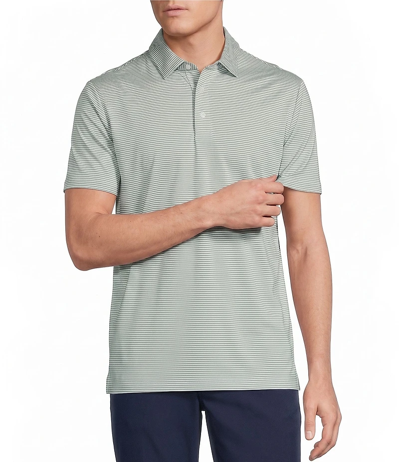 Cremieux Blue Label Performance Stretch Stripe Short Sleeve Polo