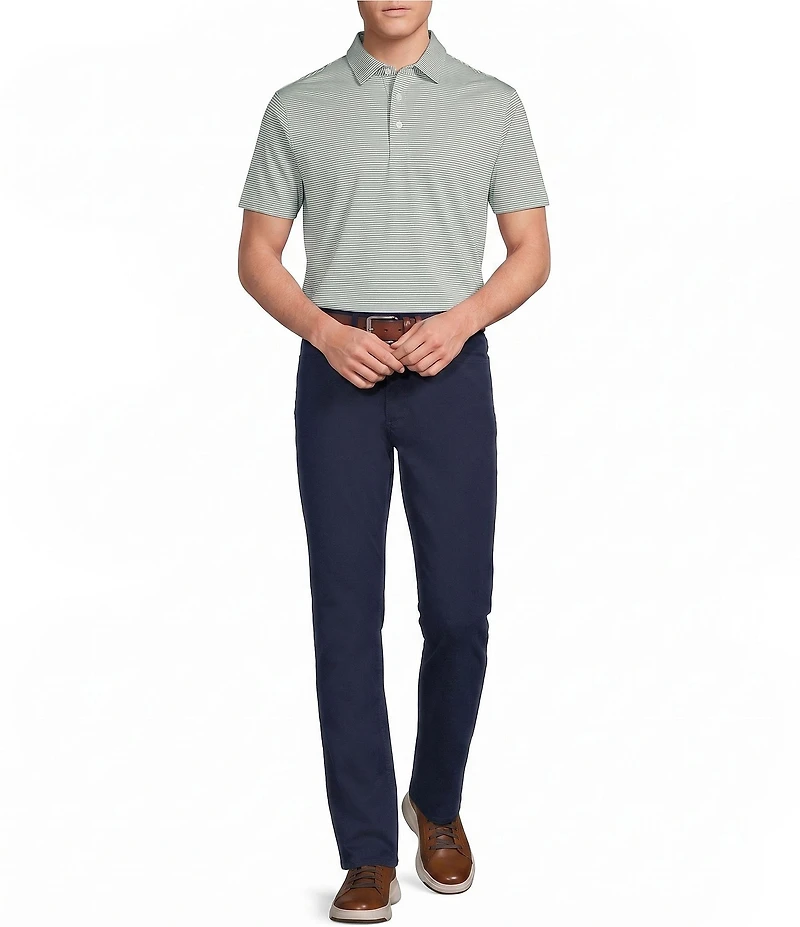 Cremieux Blue Label Performance Stretch Stripe Short Sleeve Polo