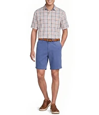 Cremieux Blue Label Short Sleeve Spread Plaid Woven Shirt