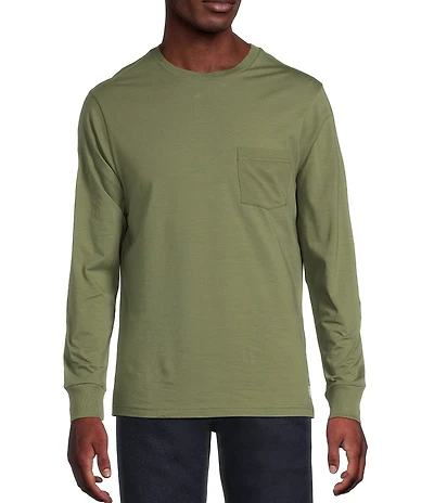 Cremieux Blue Label Slim Fit Pocket Crew Neck Long Sleeve T-Shirt