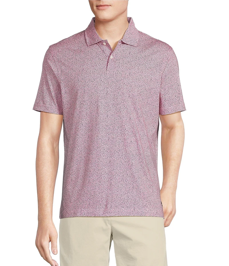 Cremieux Blue Label Slim Fit Stretch Abstract Print Polo Shirt
