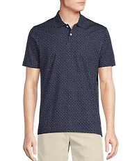 Cremieux Blue Label Slim Fit Stretch Geo Print Polo Shirt