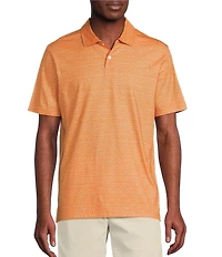 Cremieux Blue Label Slim Fit Stretch Geometric Print Short Sleeve Polo Shirt