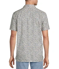 Cremieux Blue Label Slub Floral Print Short Sleeve Woven Shirt