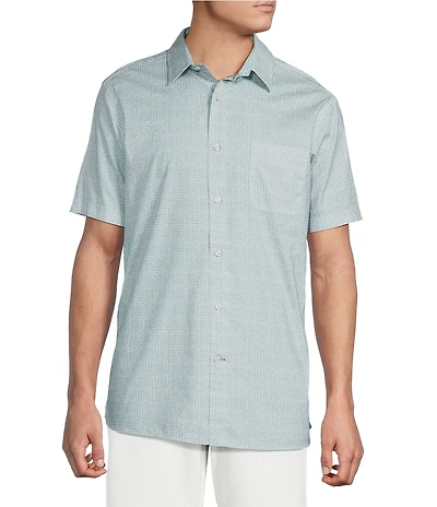 Cremieux Blue Label Slub Geo Short Sleeve Woven Shirt