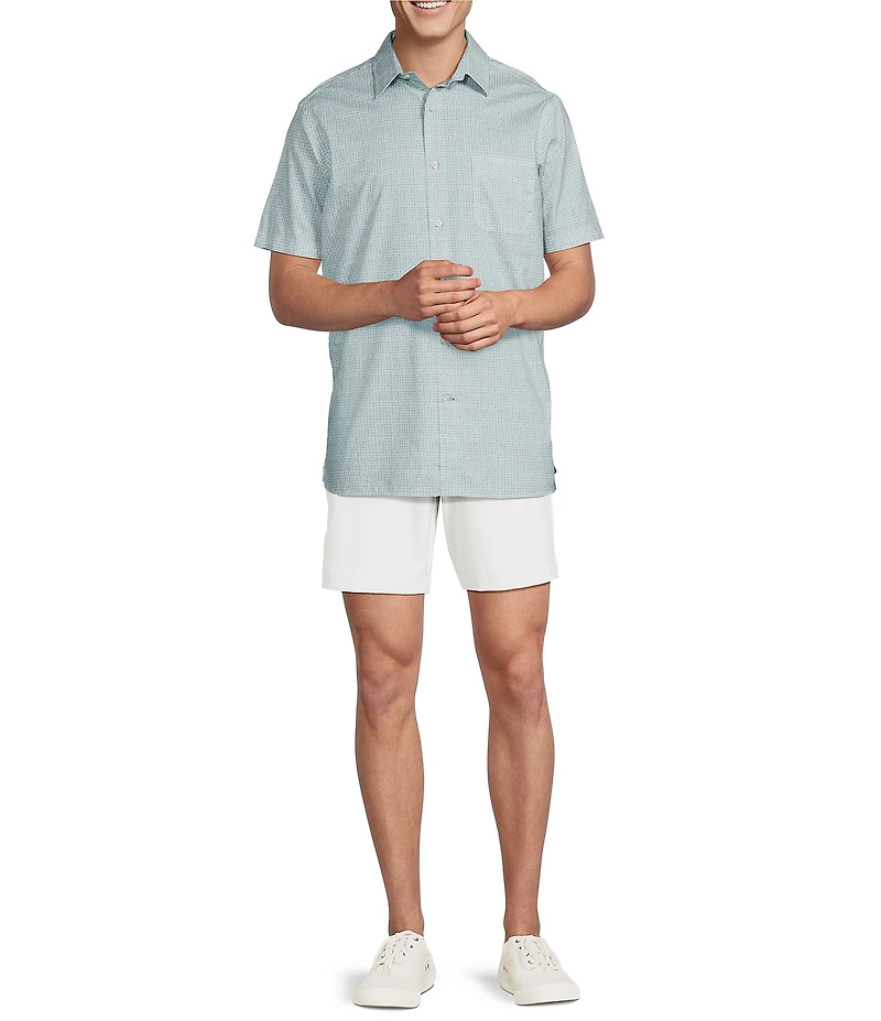 Cremieux Blue Label Slub Geo Short Sleeve Woven Shirt