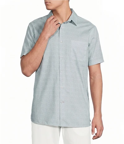 Cremieux Blue Label Slub Geo Short Sleeve Woven Shirt