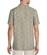 Cremieux Blue Label Slub Leaf Print Short Sleeve Woven Shirt