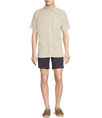 Cremieux Blue Label Slub Twill Short Sleeve Woven Shirt