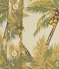 Cremieux Blue Label Slub Twill Tonal Palm Tree Print Short Sleeve Woven Shirt