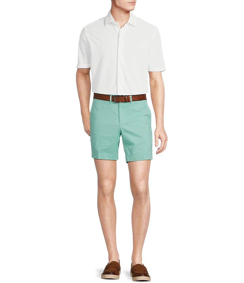 Cremieux Blue Label Soho Tailored Fit Flat Front Comfort Stretch 7#double; Inseam Shorts