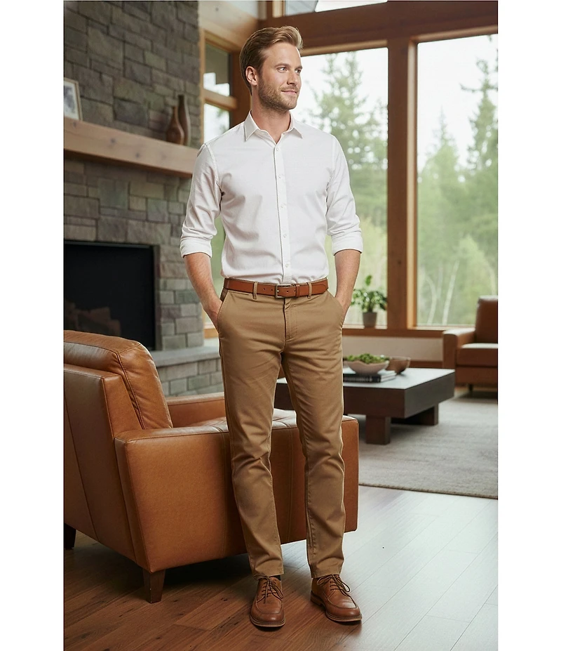 Cremieux Blue Label Soho Slim Fit Flat Front Pigment Dyed Pants