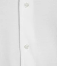Cremieux Blue Label Solid Coat Front Short Sleeve Shirt