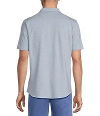 Cremieux Blue Label Solid Coat Front Short Sleeve Shirt