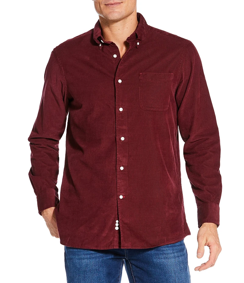 Cremieux Blue Label Solid Corduroy Long Sleeve Woven Shirt