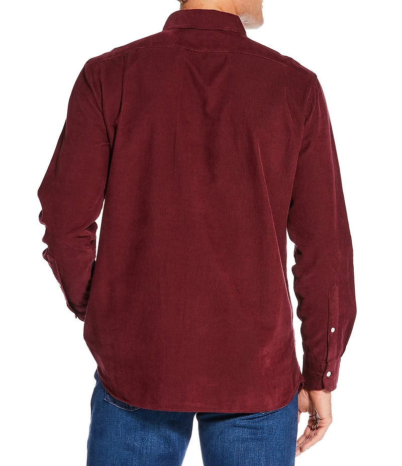Cremieux Blue Label Solid Corduroy Long Sleeve Woven Shirt