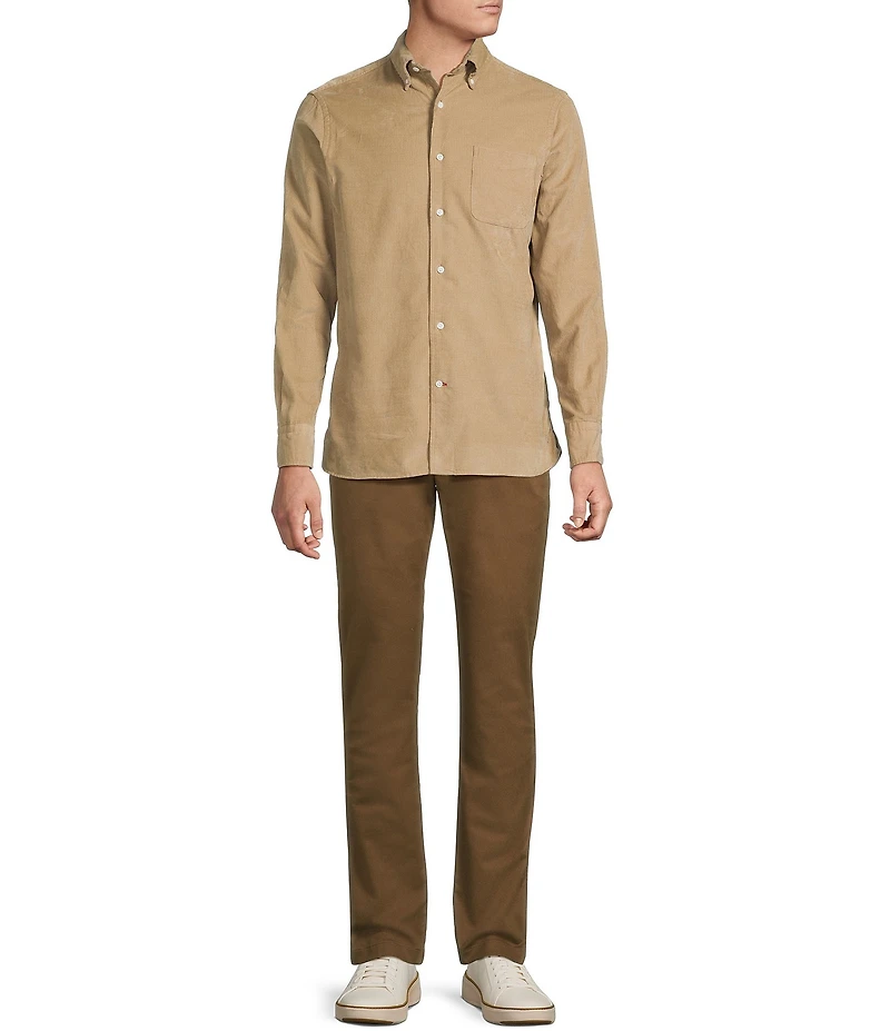 Cremieux Blue Label Solid Corduroy Long Sleeve Woven Shirt