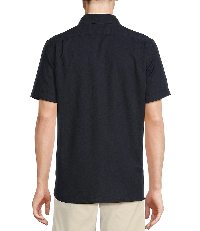 Cremieux Blue Label Solid Garment-Dyed Oxford Short Sleeve Woven Shirt