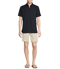 Cremieux Blue Label Solid Garment-Dyed Oxford Short Sleeve Woven Shirt
