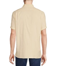 Cremieux Blue Label Solid Garment-Dyed Oxford Short Sleeve Woven Shirt