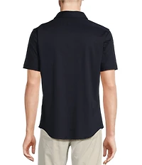 Cremieux Blue Label Solid Interlock Coat Front Knit Shirt