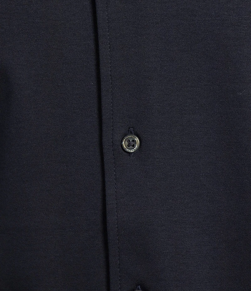Cremieux Blue Label Solid Interlock Coat Front Knit Shirt