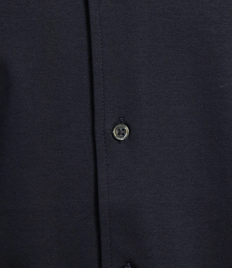 Cremieux Blue Label Solid Interlock Coat Front Knit Shirt
