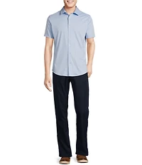 Cremieux Blue Label Solid Interlock Coat Front Knit Shirt
