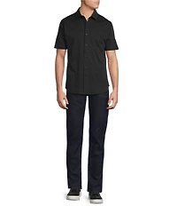 Cremieux Blue Label Solid Interlock Coat Front Knit Shirt