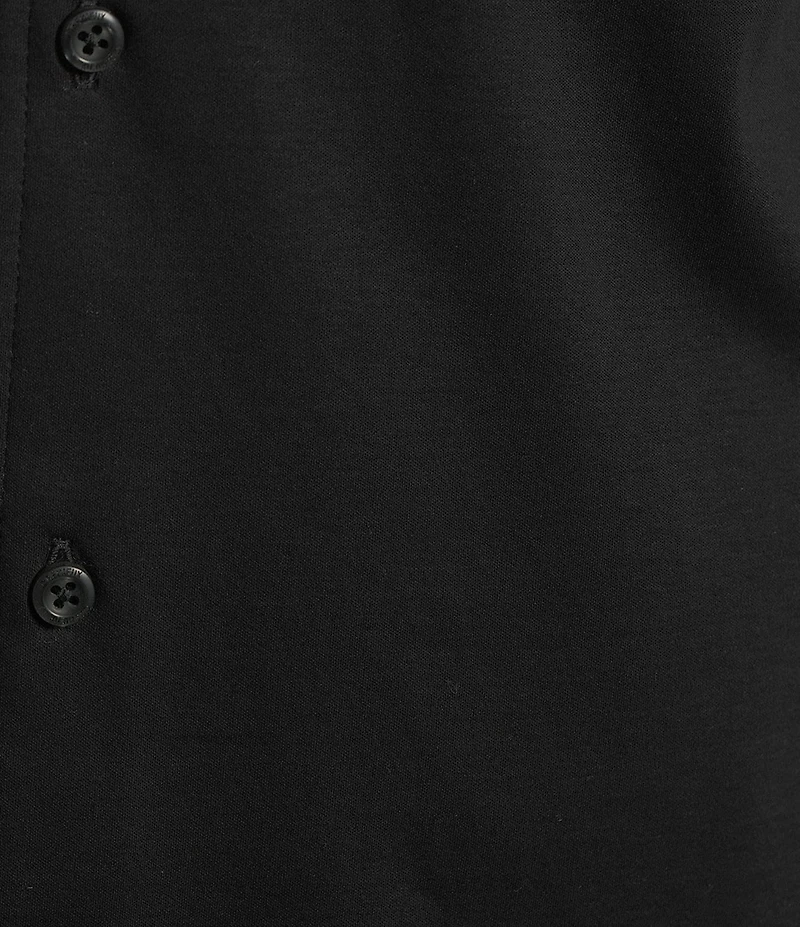 Cremieux Blue Label Solid Interlock Coat Front Knit Shirt