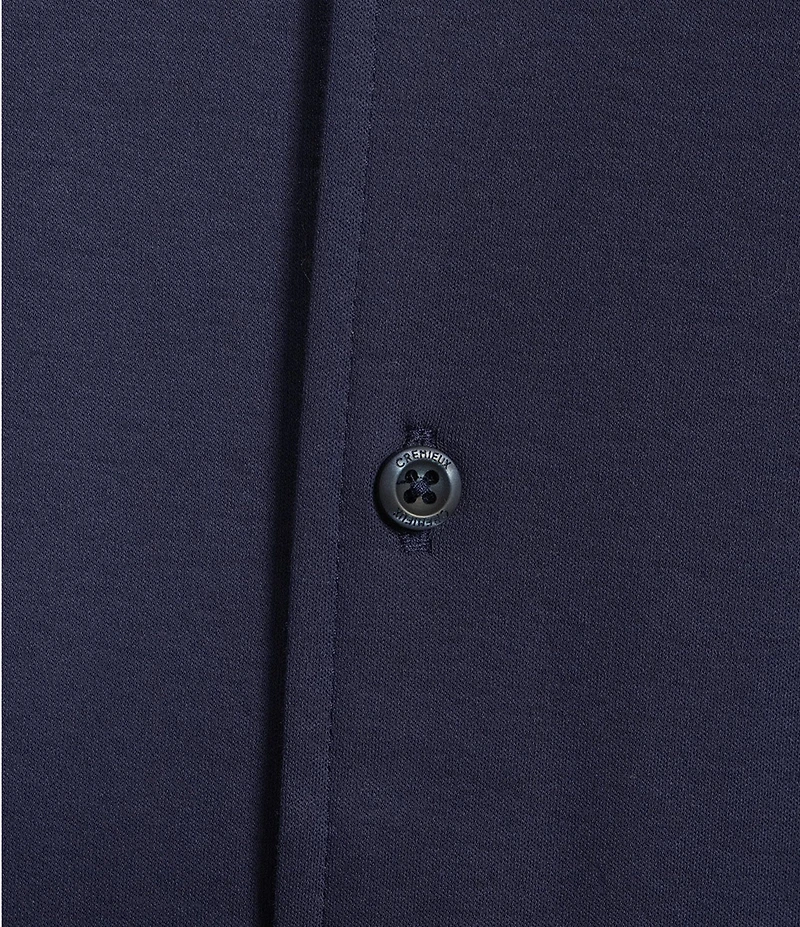 Cremieux Blue Label Solid Interlock Coat Front Knit Shirt