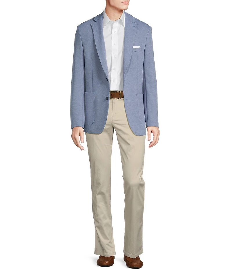 Cremieux Blue Label Solid Notch Lapel Knit Blazer