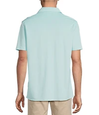 Cremieux Blue Label Solid Knit Oxford Short Sleeve Woven Shirt